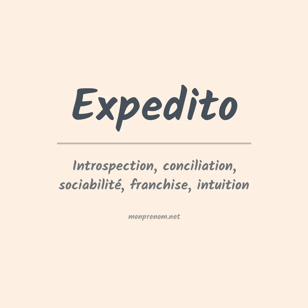 Signification du prénom Expedito