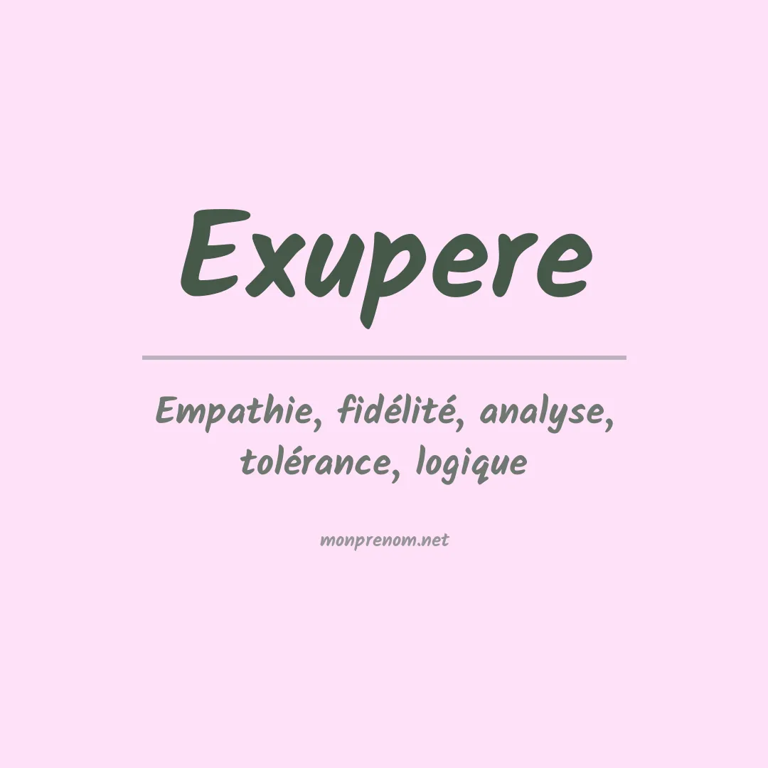 Signification du prénom Exupere