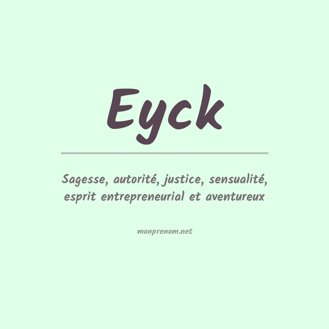 Prénom Eyck