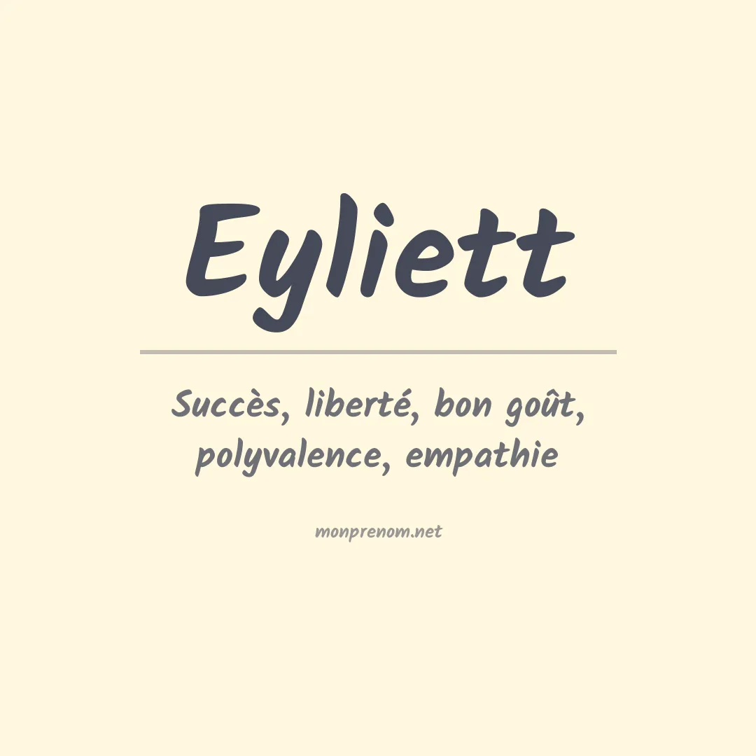 Signification du prénom Eyliett