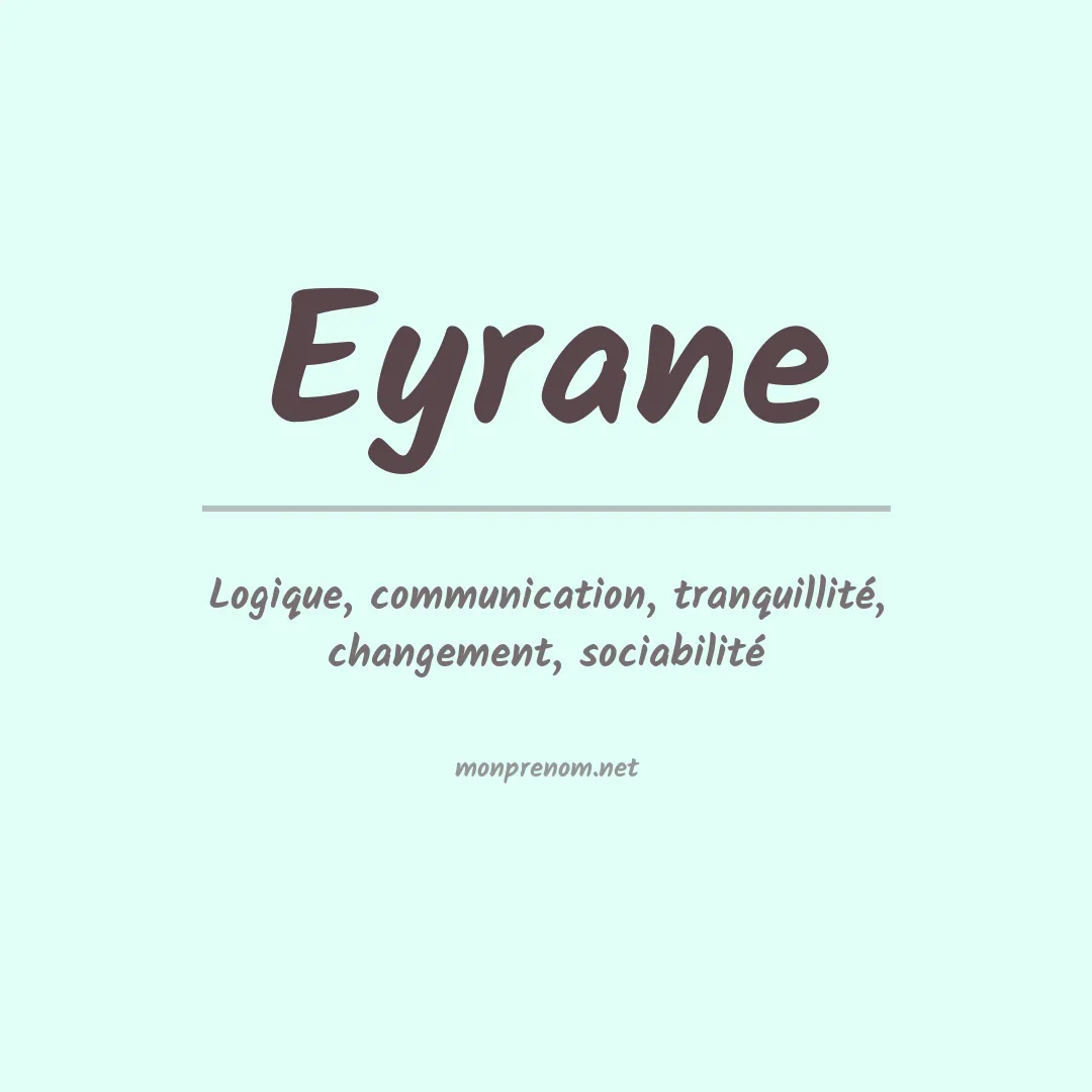Signification du prénom Eyrane