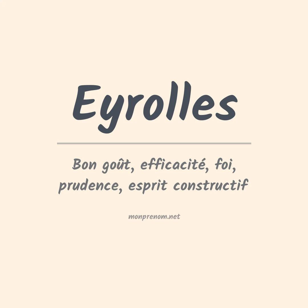Signification du prénom Eyrolles