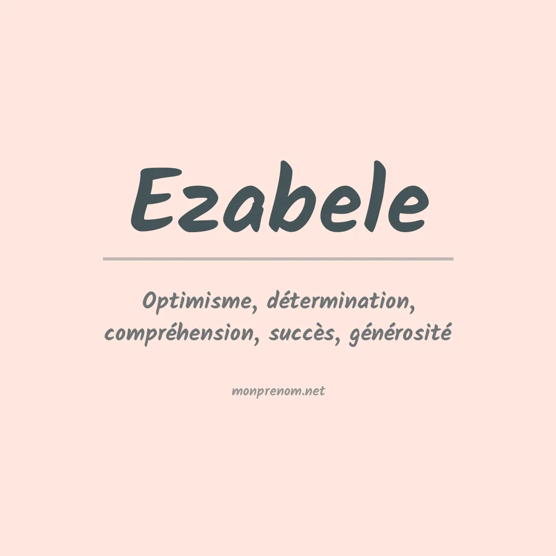 Signification du prénom Ezabele