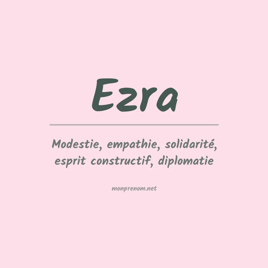 Prénom Ezra