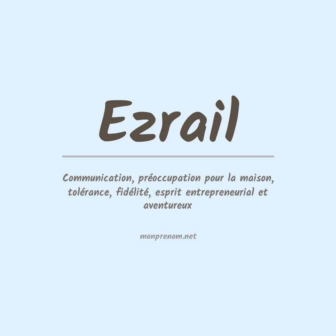Prénom Ezrail