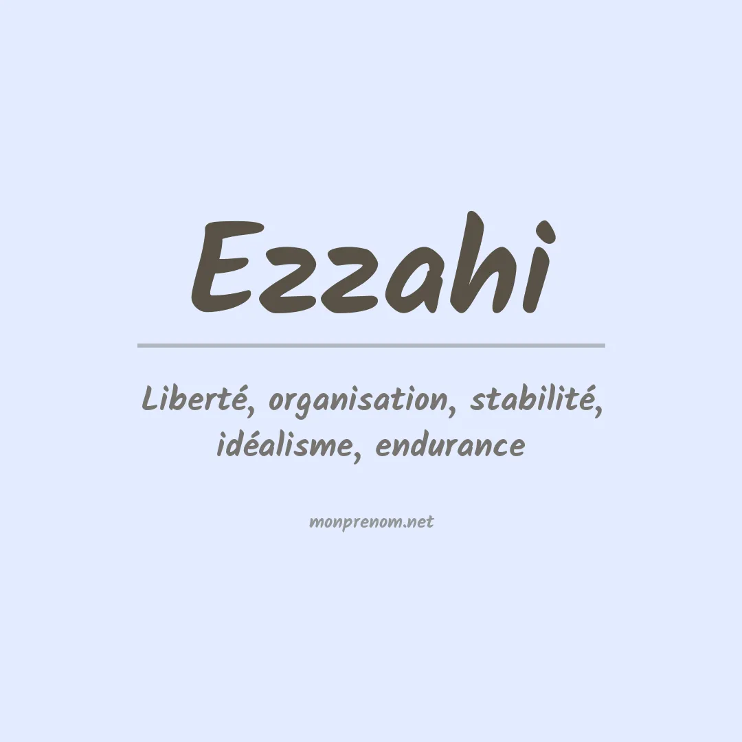 Prénom Ezzahi