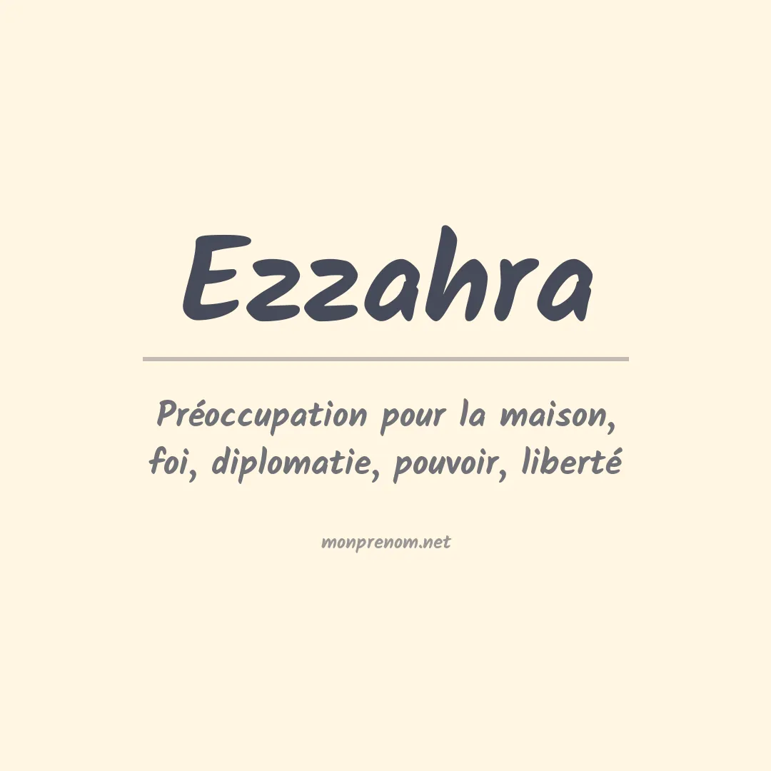 Prénom Ezzahra