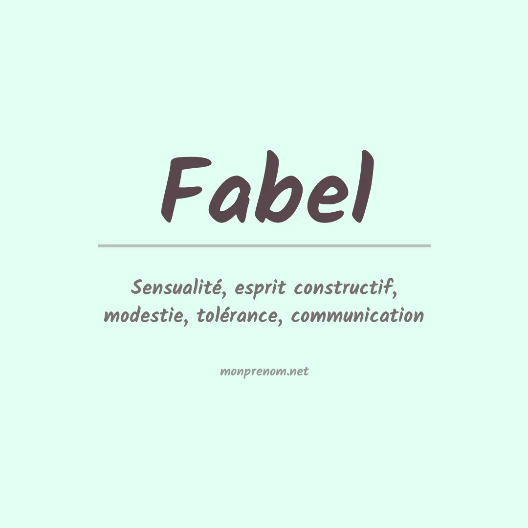 Prénom Fabel