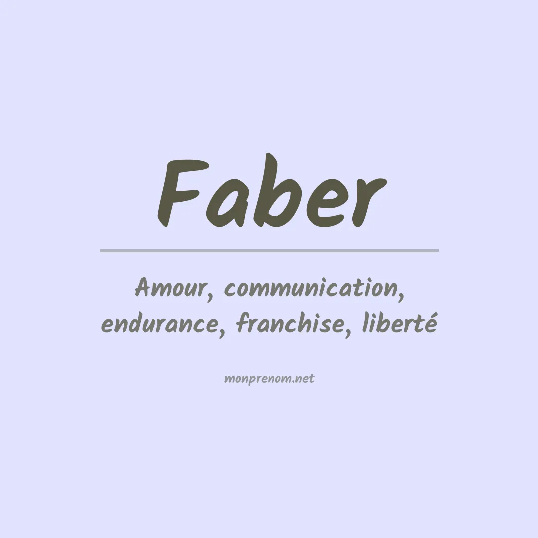 Prénom Faber
