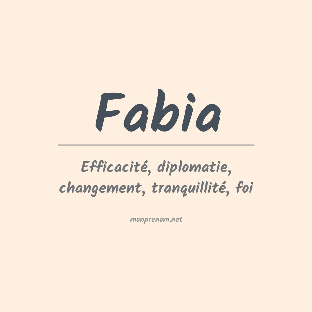 Prénom Fabia