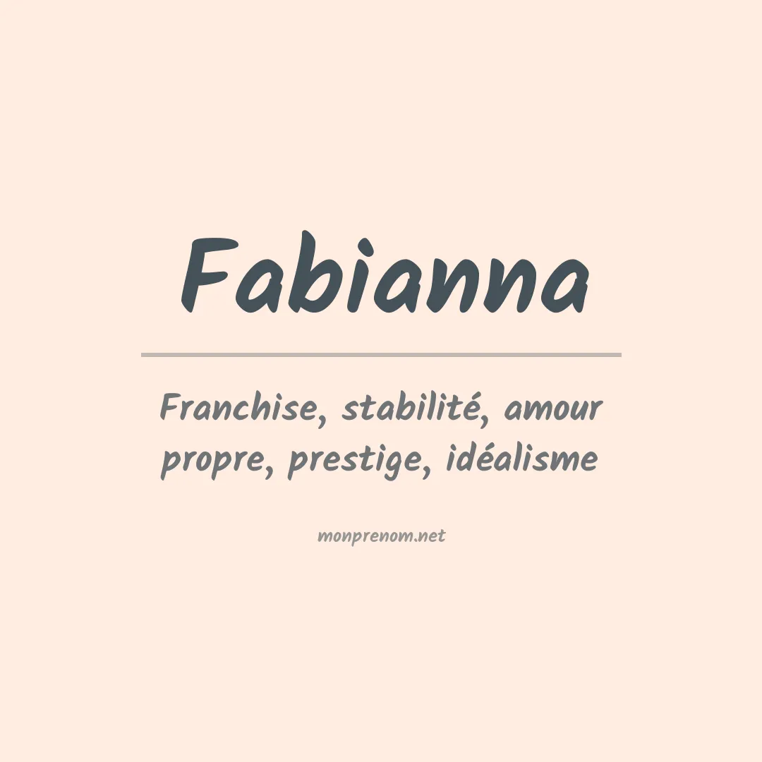 Prénom Fabianna