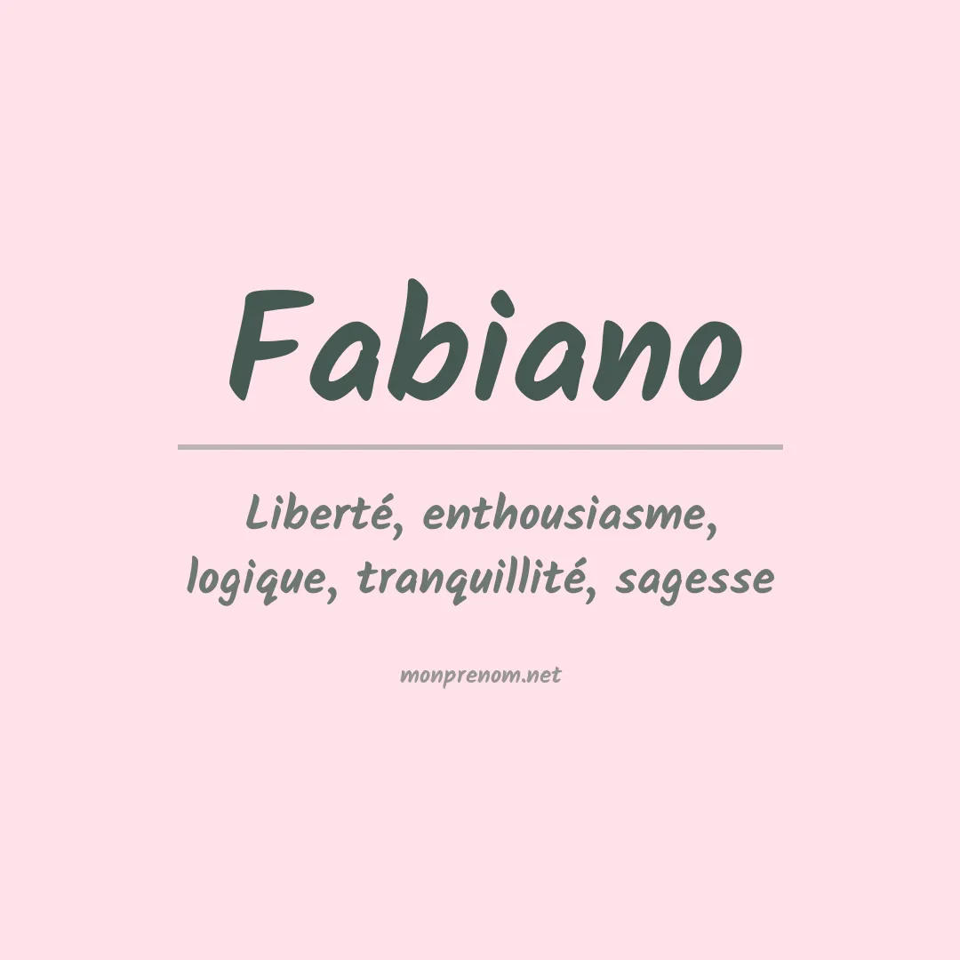 Prénom Fabiano
