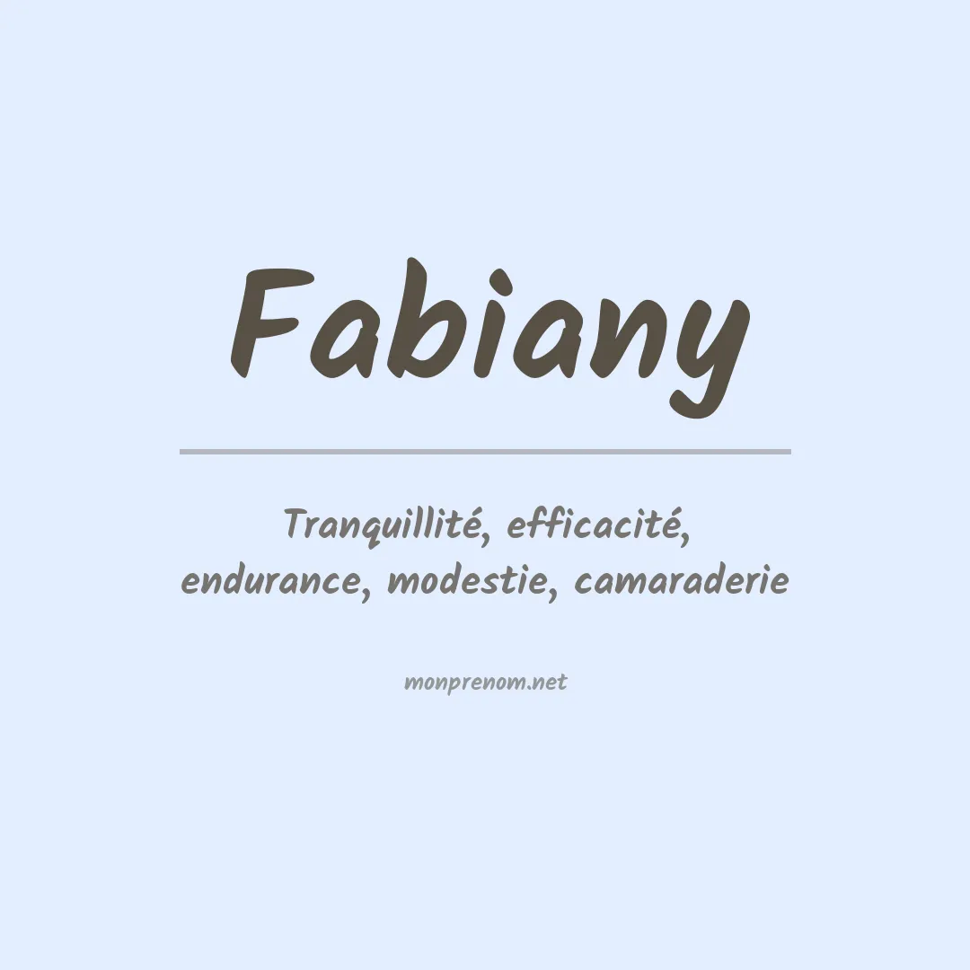 Prénom Fabiany