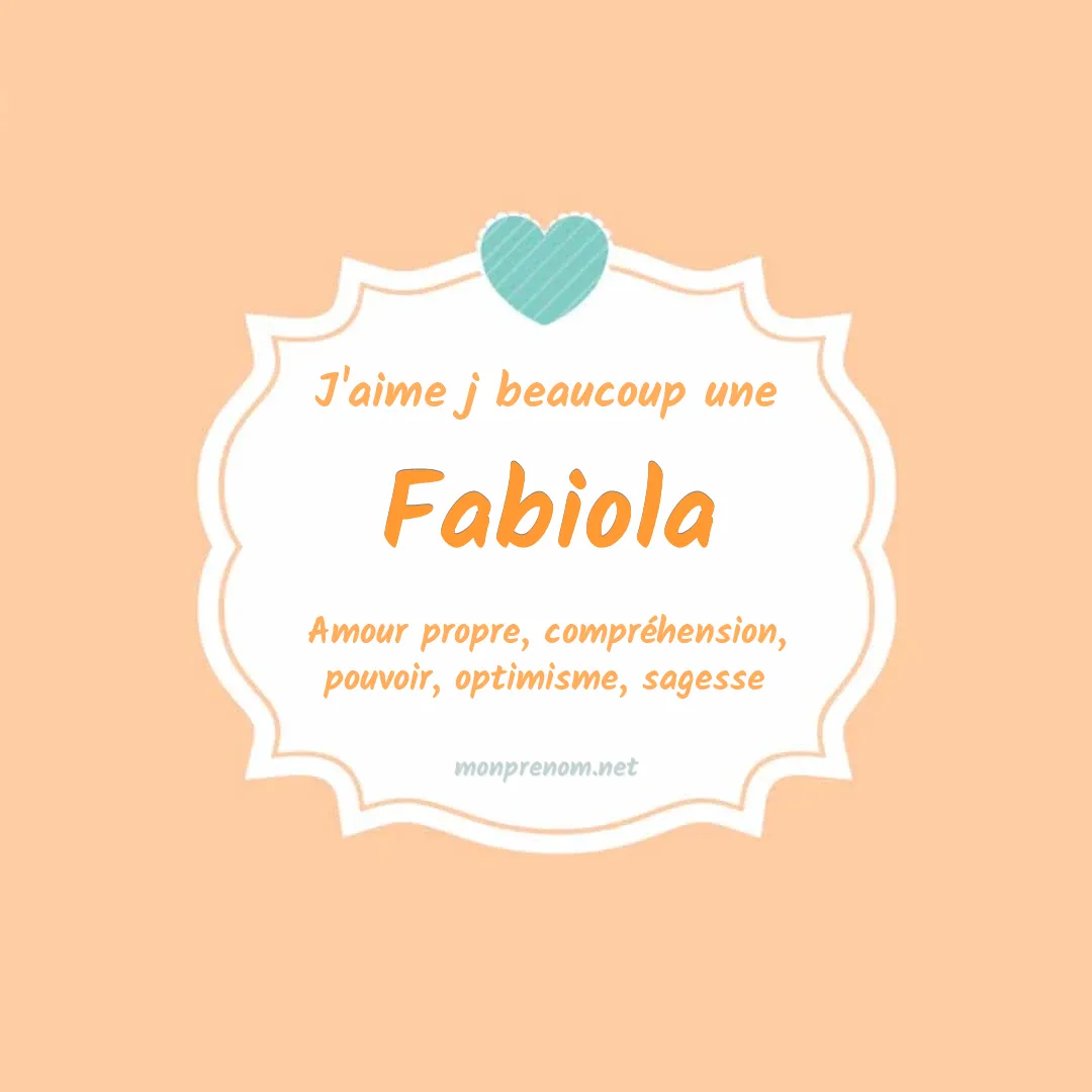 J'aime beaucoup Fabiola