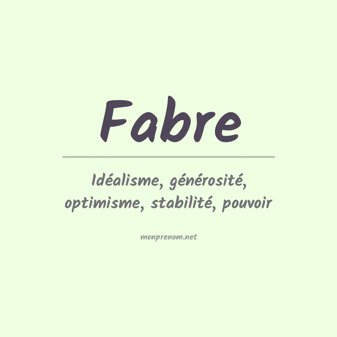 Prénom Fabre
