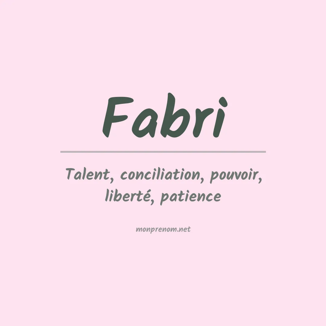 Prénom Fabri