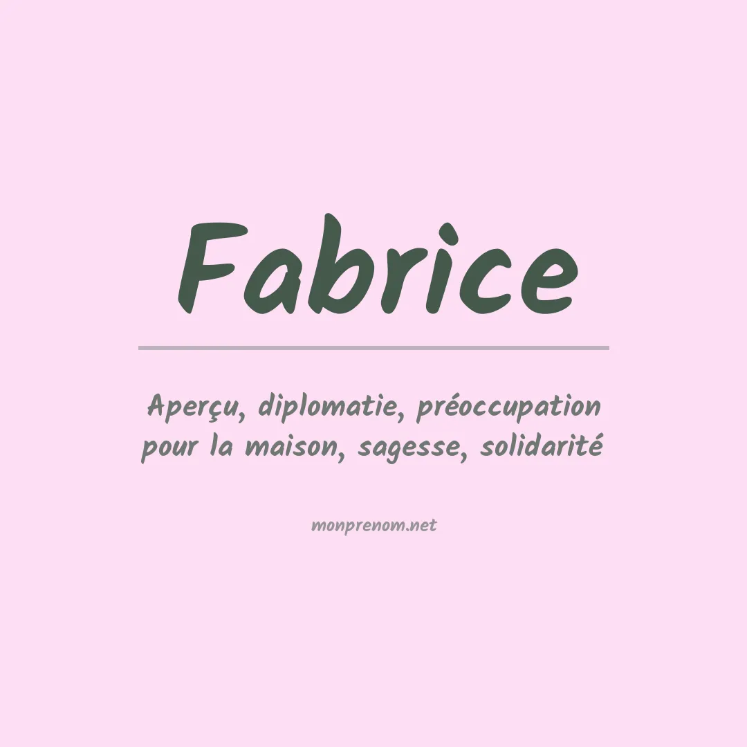 Prénom Fabrice