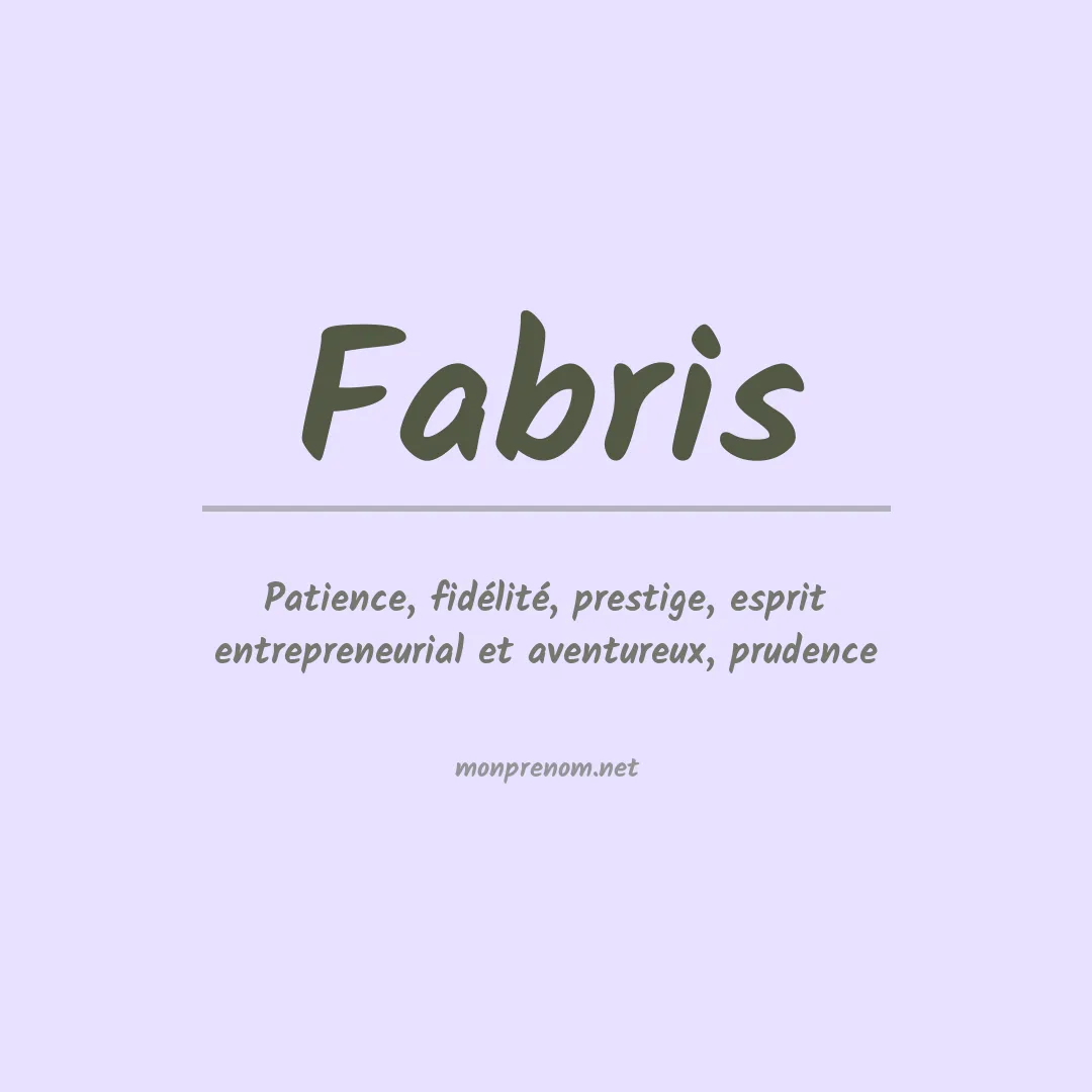 Prénom Fabris