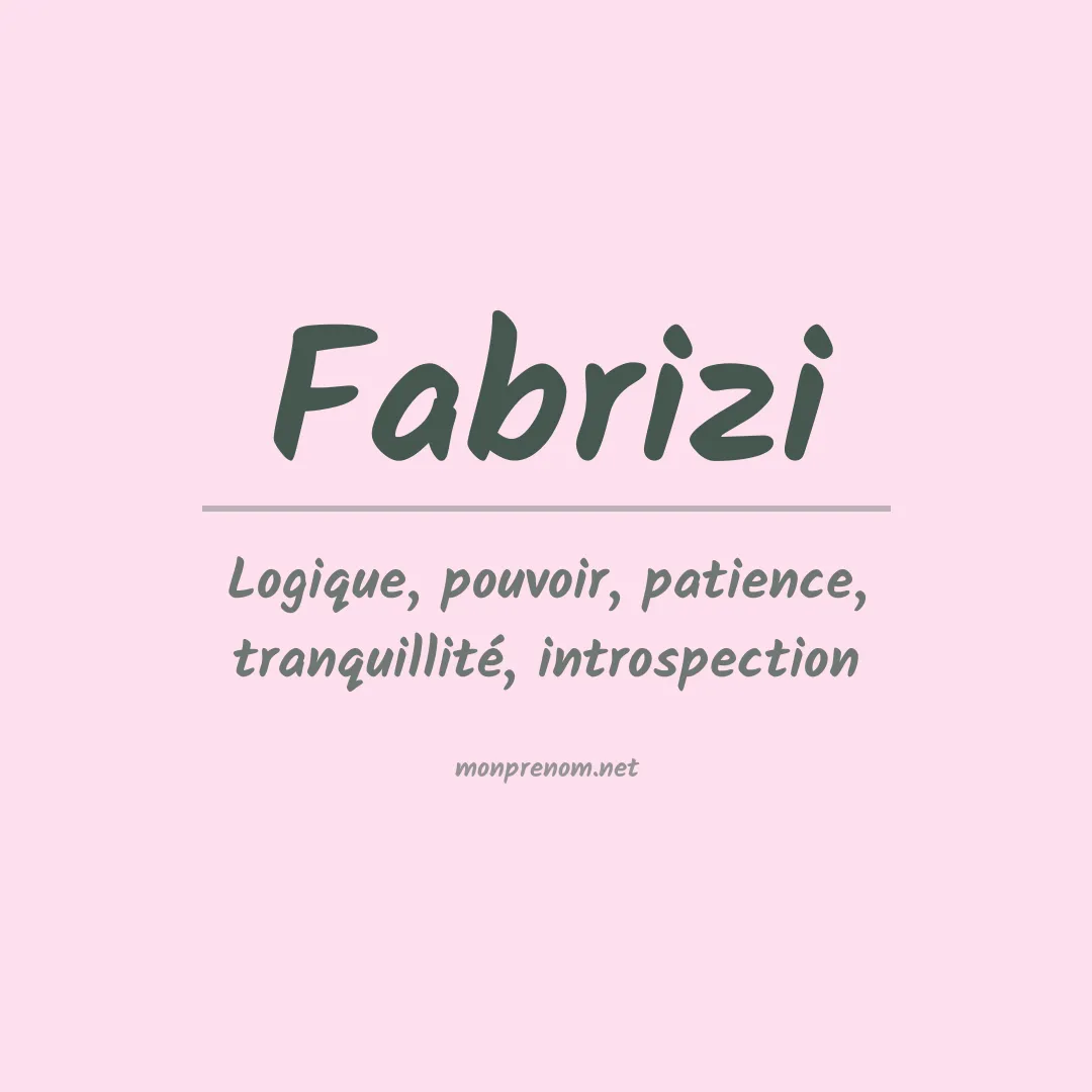 Prénom Fabrizi