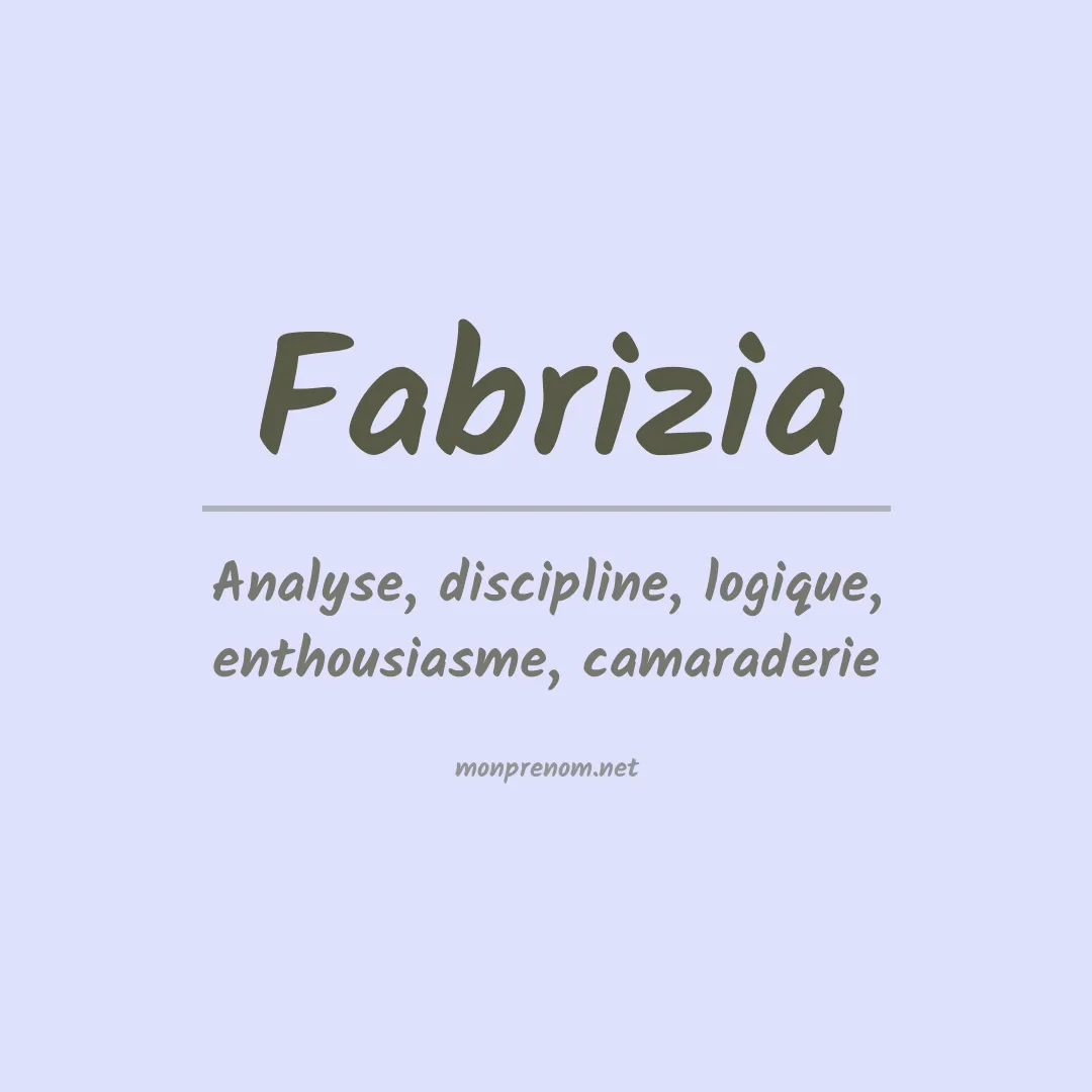 Prénom Fabrizia