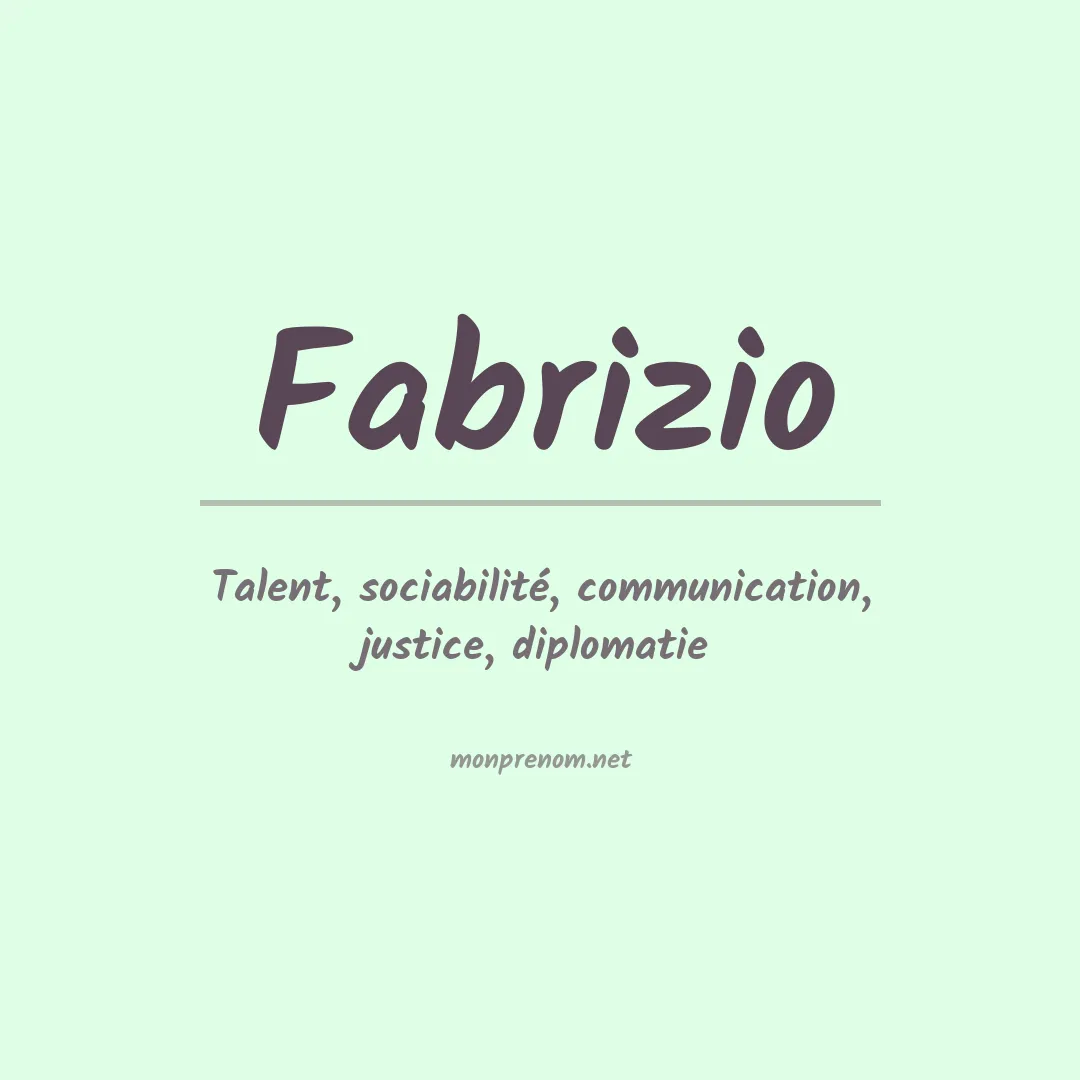 Prénom Fabrizio