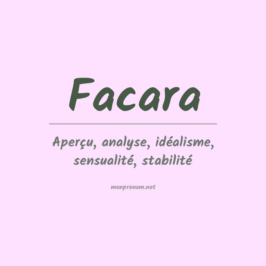 Signification du prénom Facara
