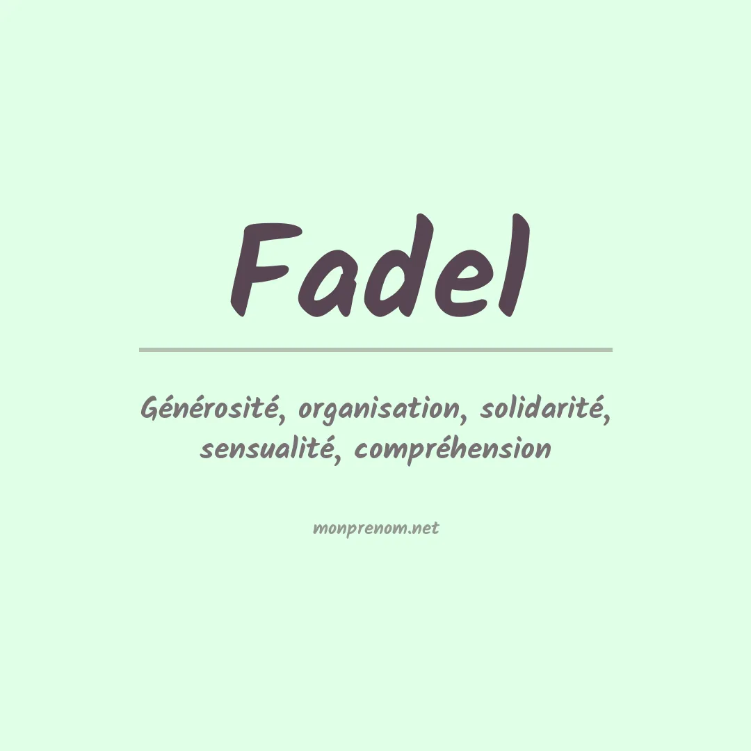 Prénom Fadel