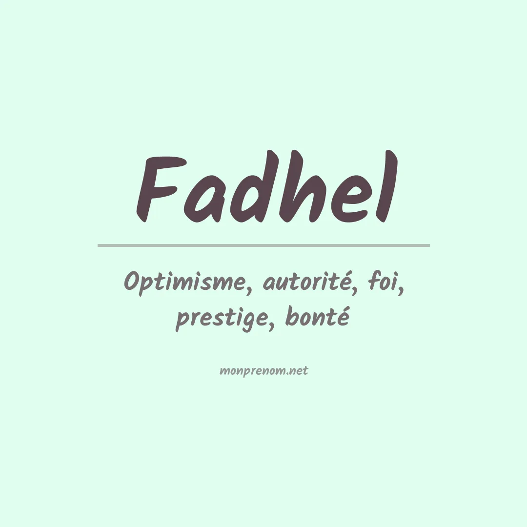 Prénom Fadhel