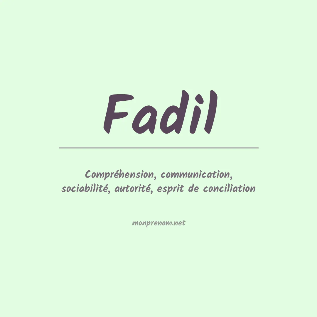 Prénom Fadil