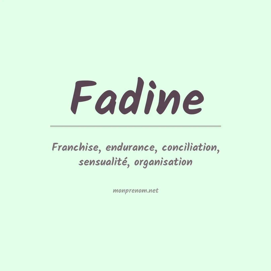 Prénom Fadine
