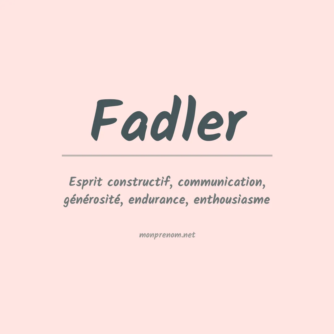 Prénom Fadler