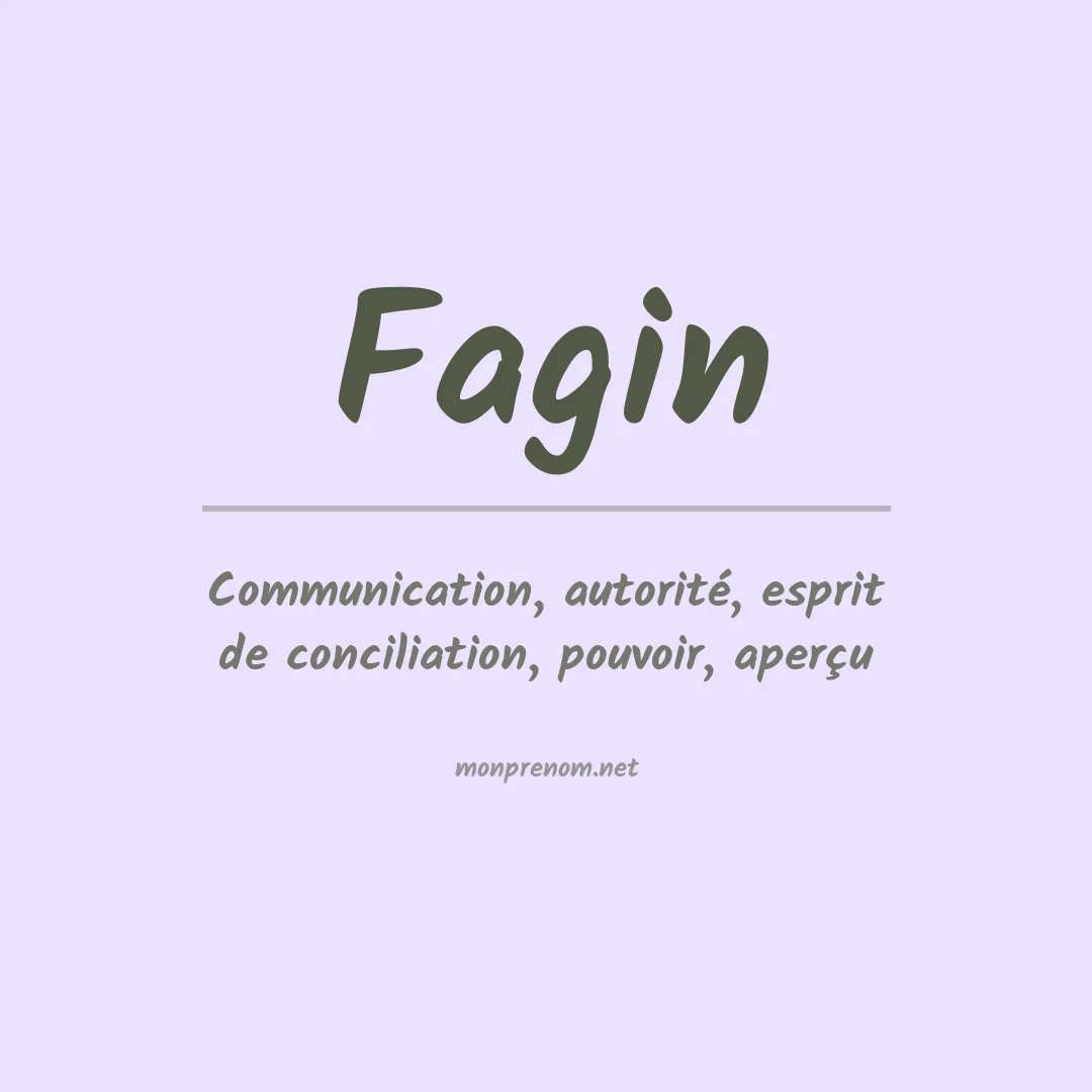 Prénom Fagin