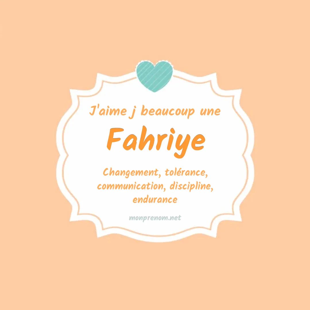 J'aime beaucoup Fahriye