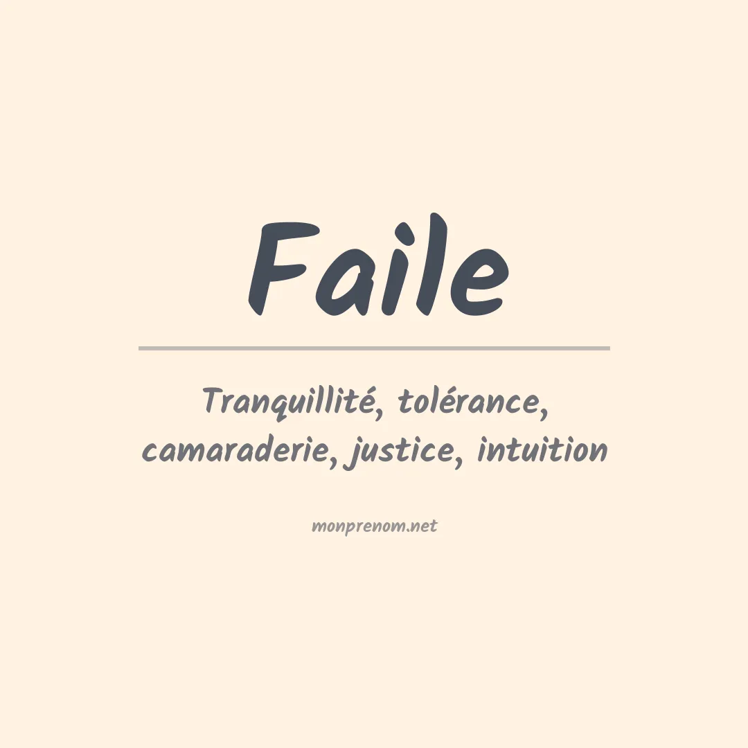 Prénom Faile