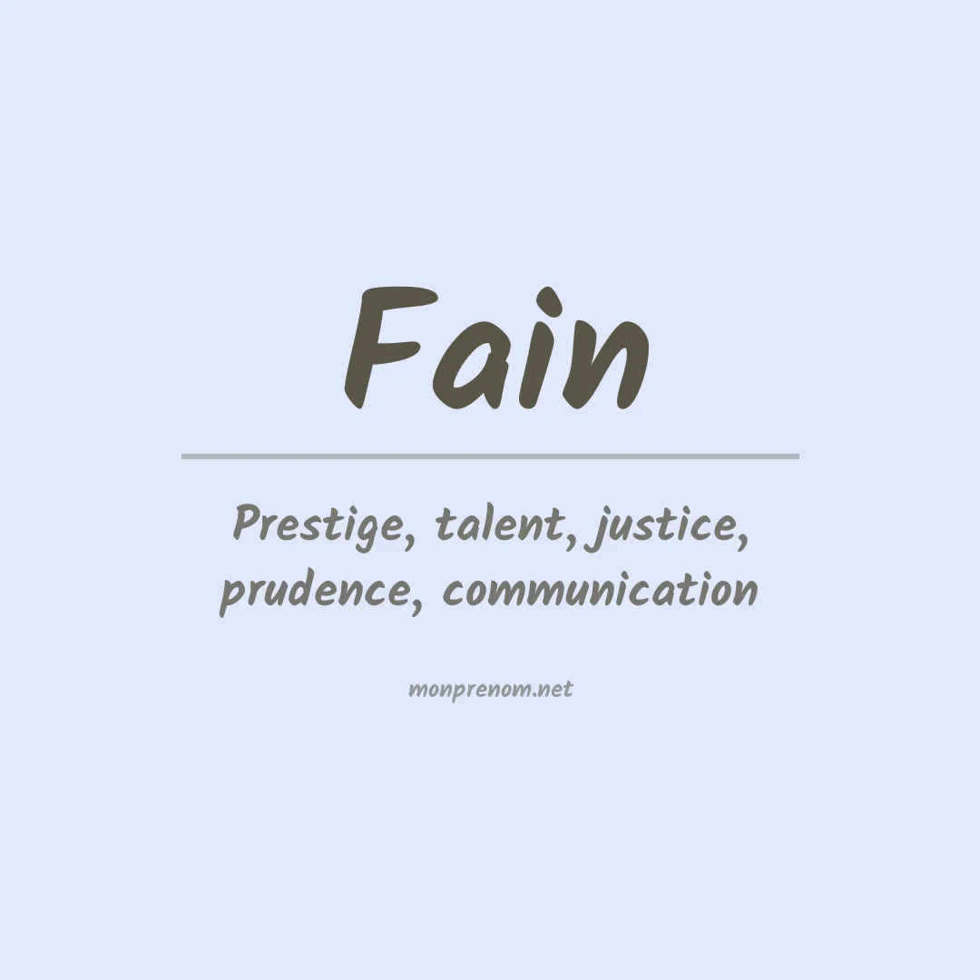 Prénom Fain