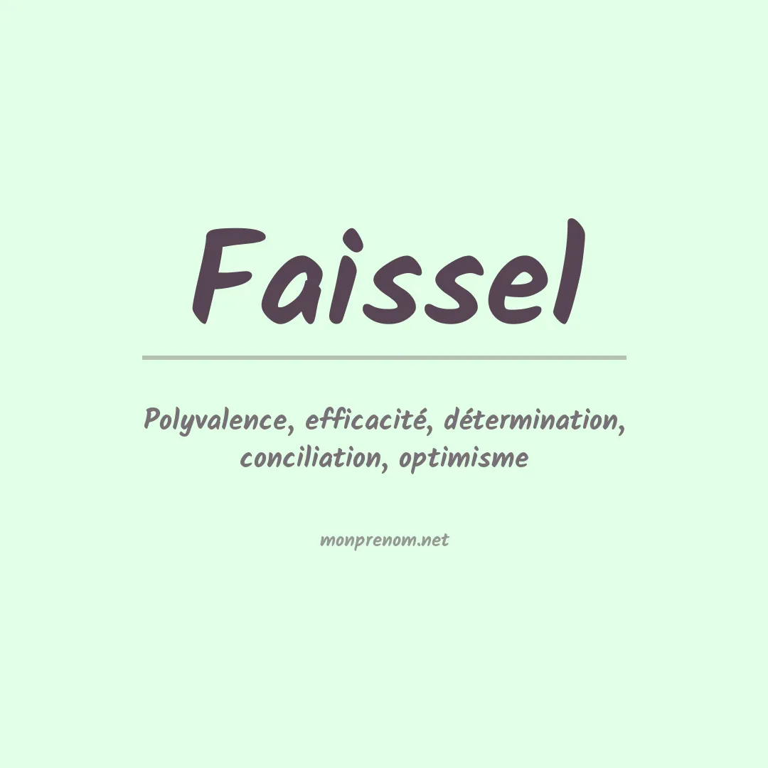 Prénom Faissel