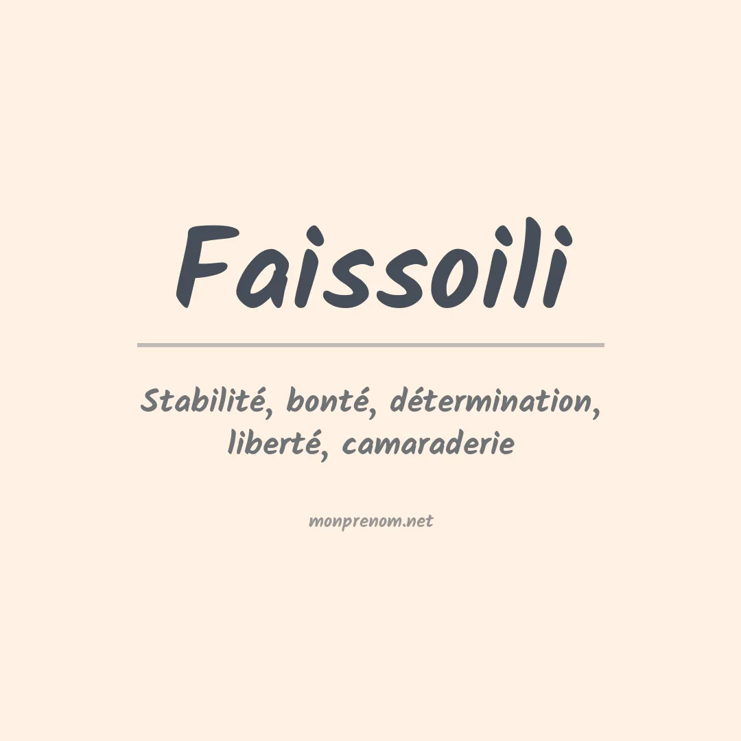 Prénom Faissoili