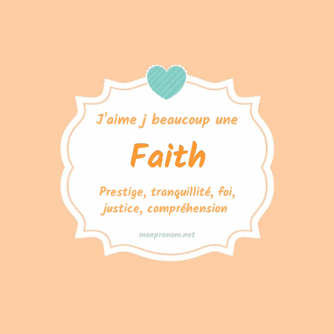J'aime beaucoup Faith