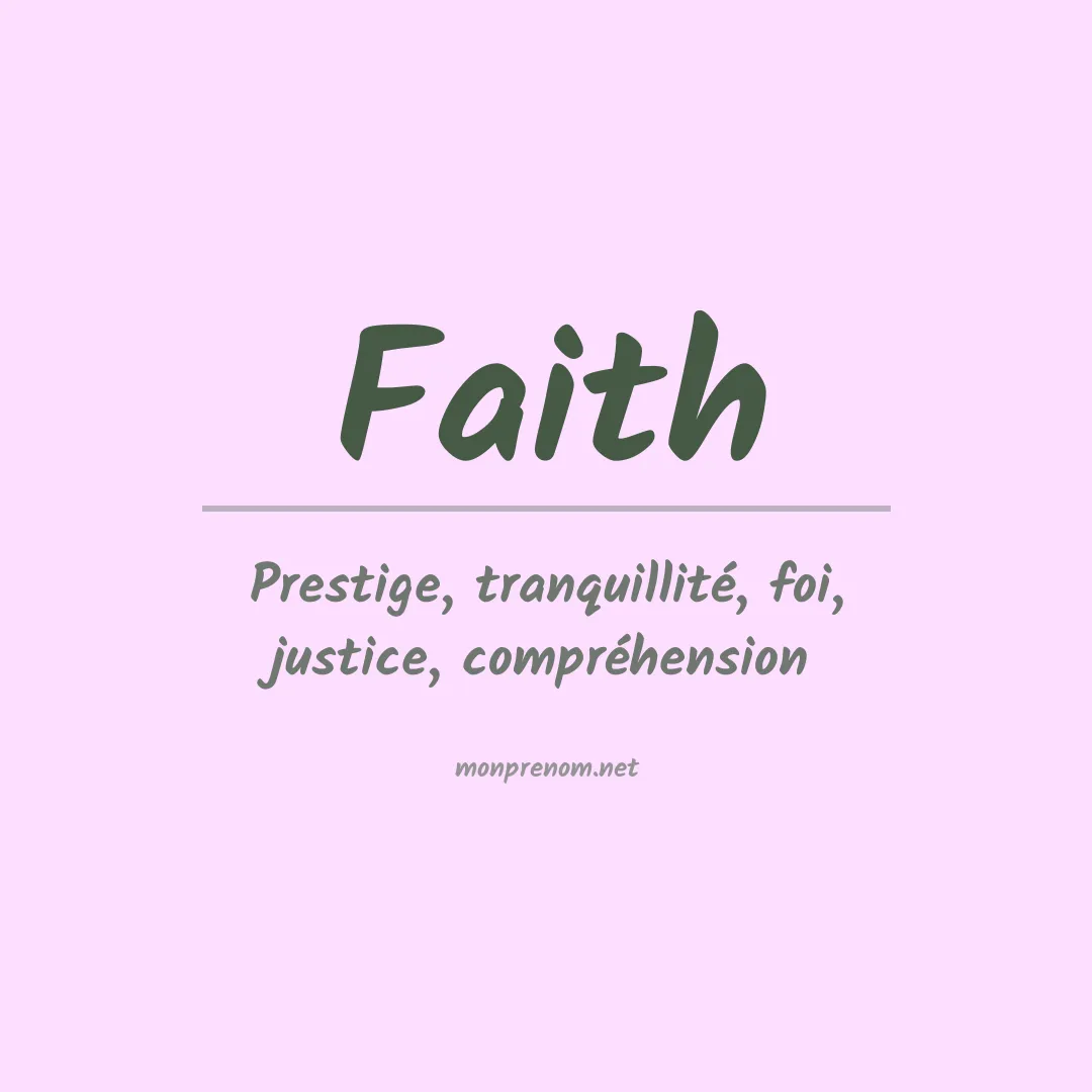 Prénom Faith