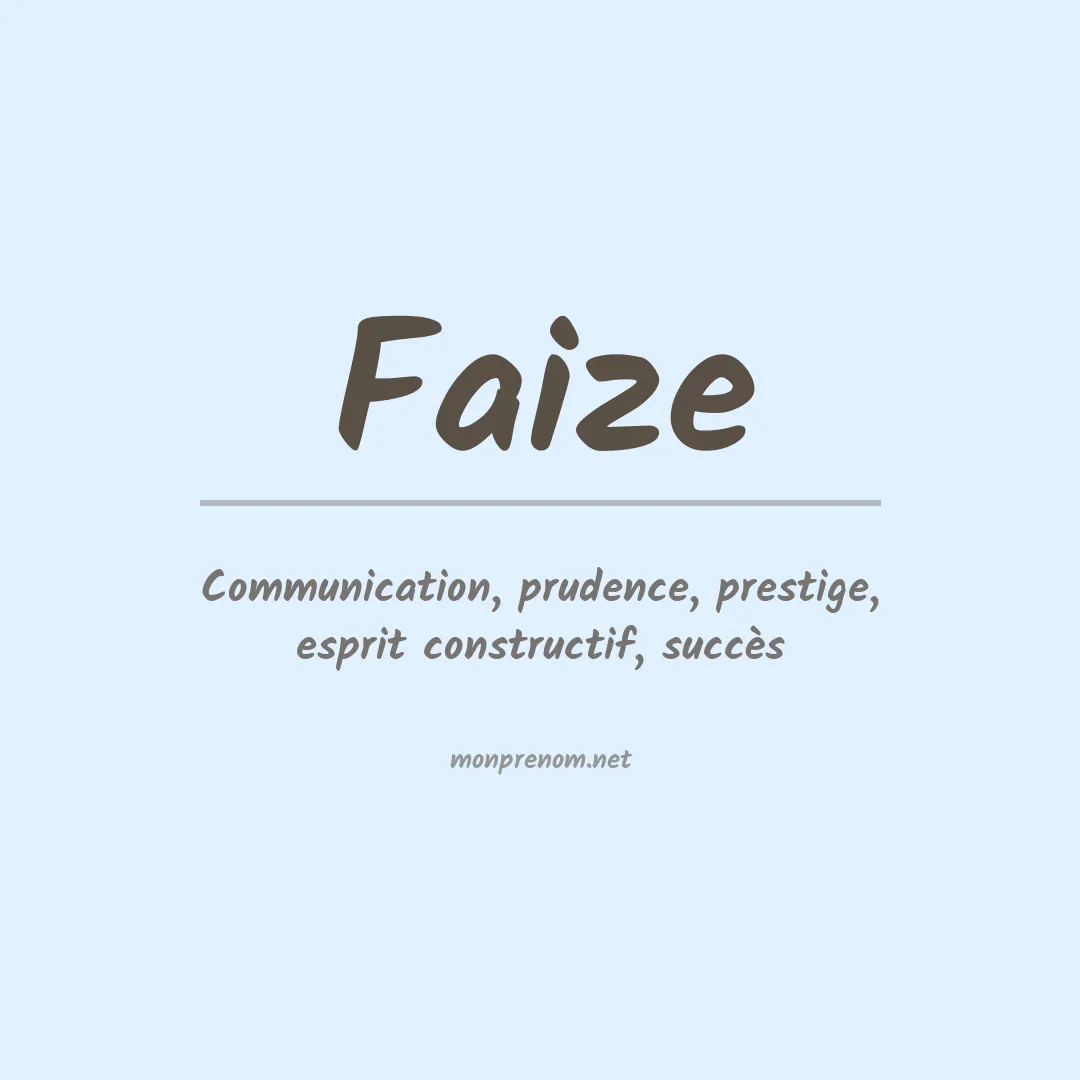 Signification du prénom Faize