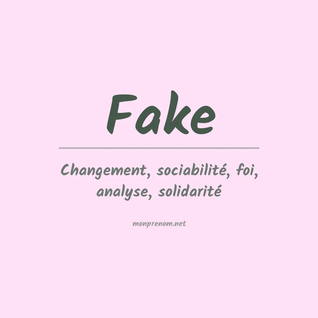 Prénom Fake