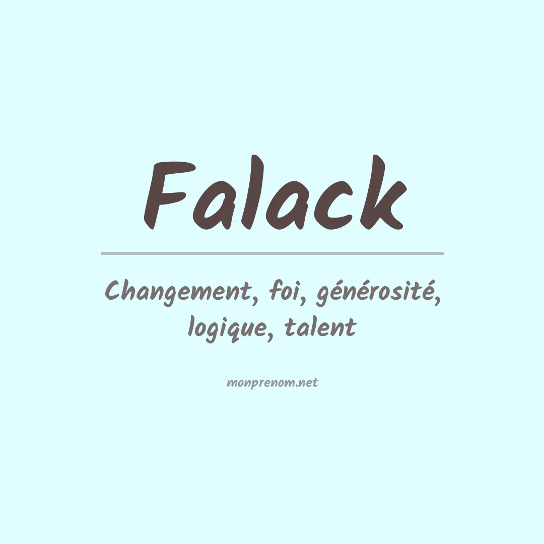 Signification du prénom Falack