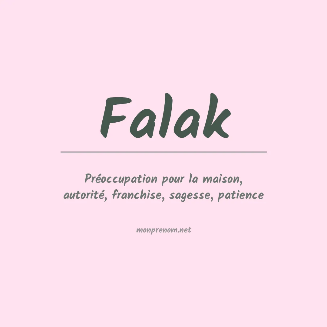 Signification du prénom Falak