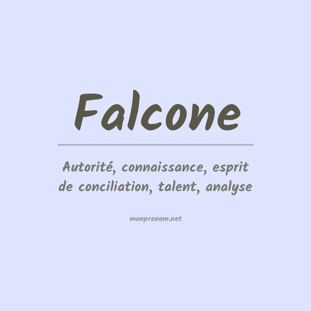 Prénom Falcone