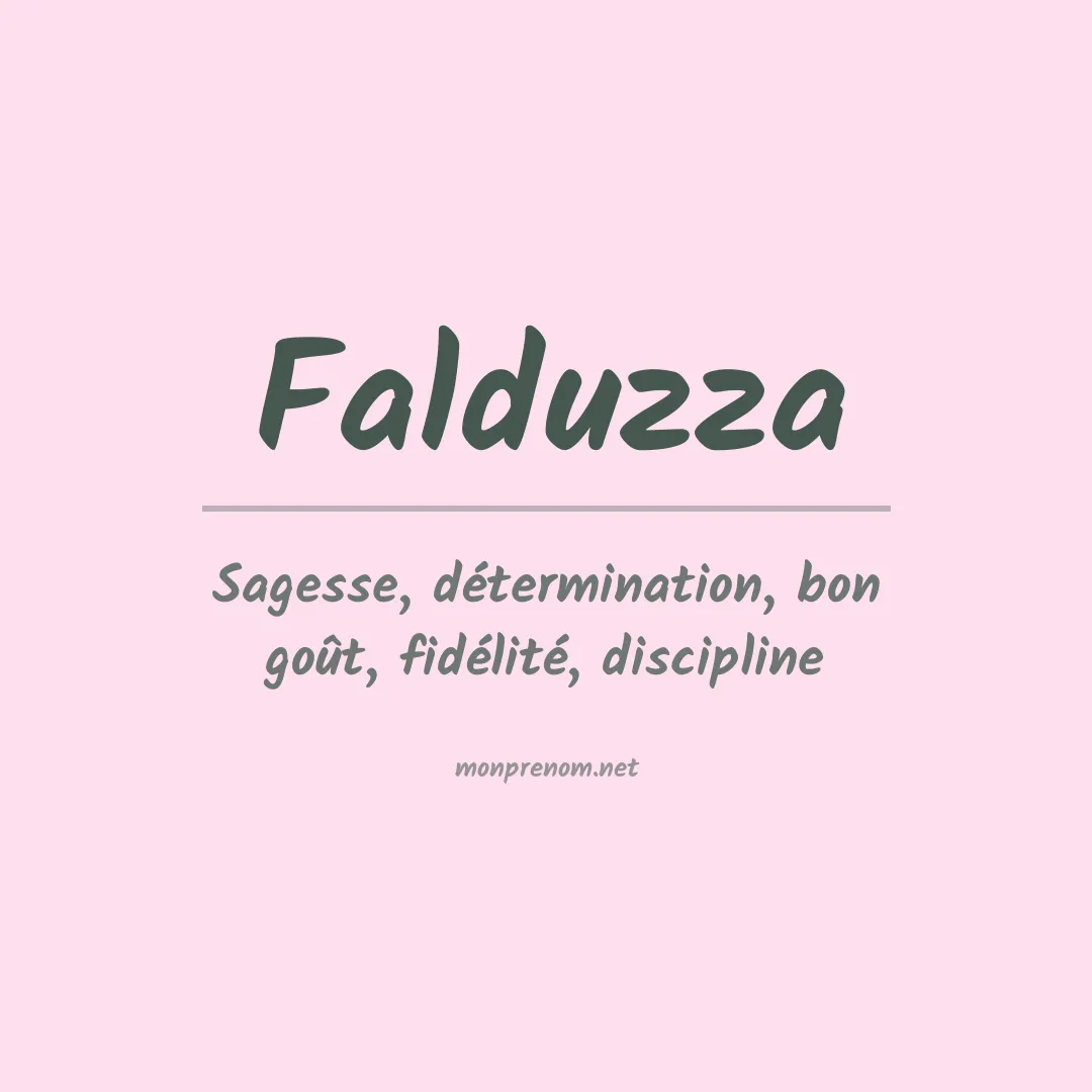 Signification du prénom Falduzza