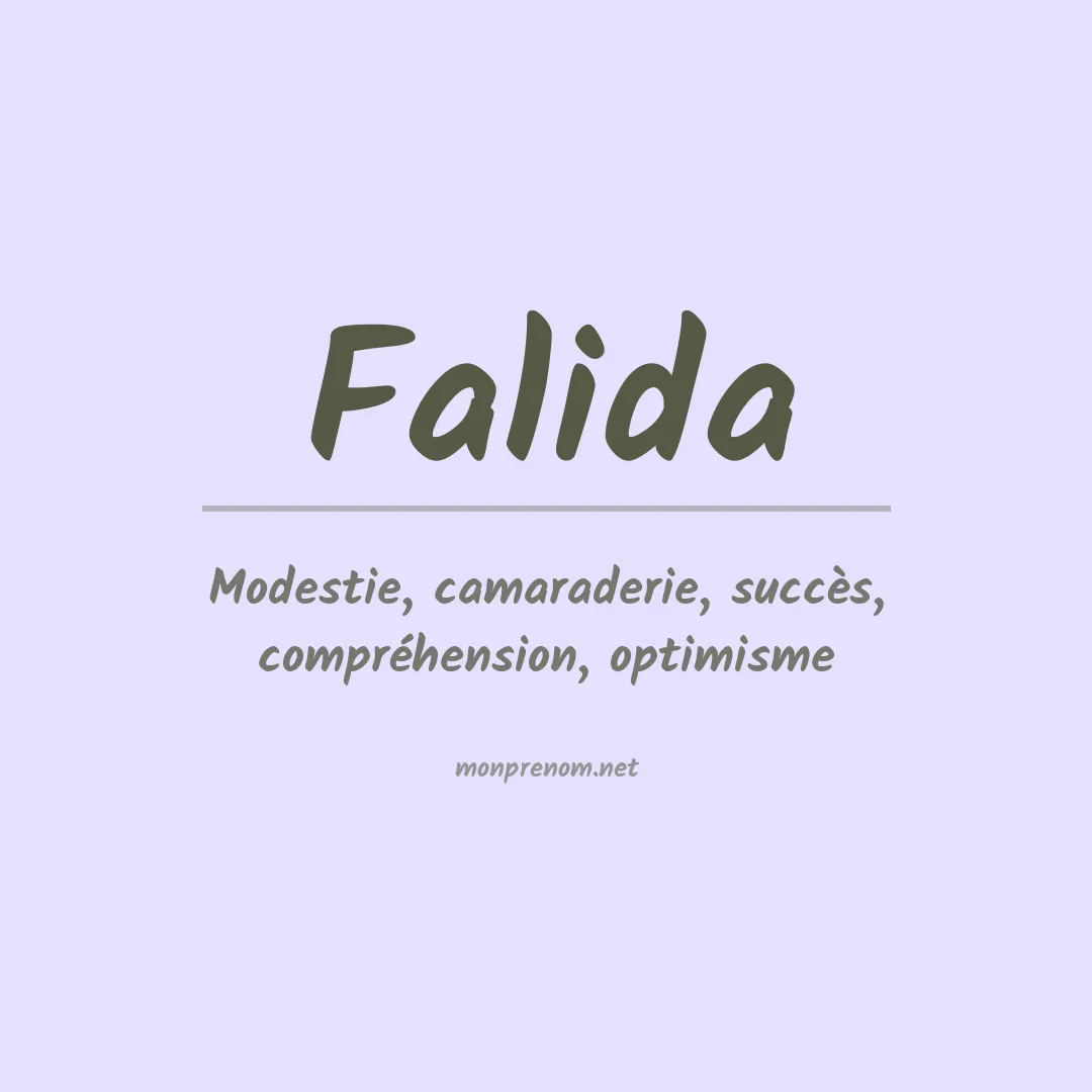 Signification du prénom Falida