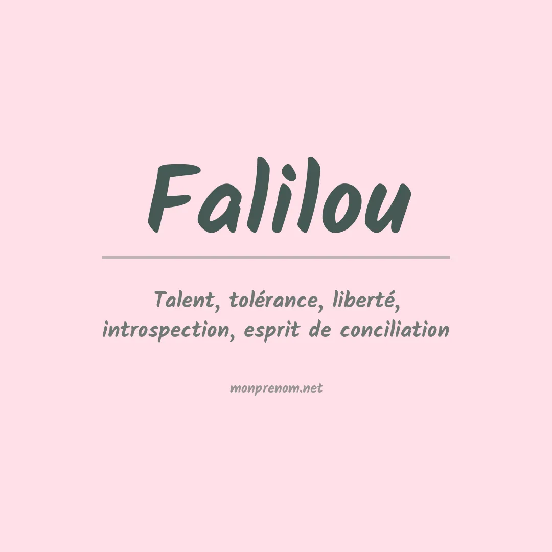 Prénom Falilou