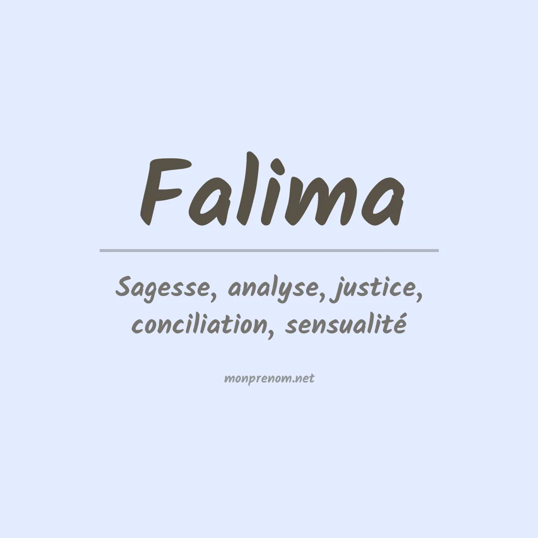 Signification du prénom Falima