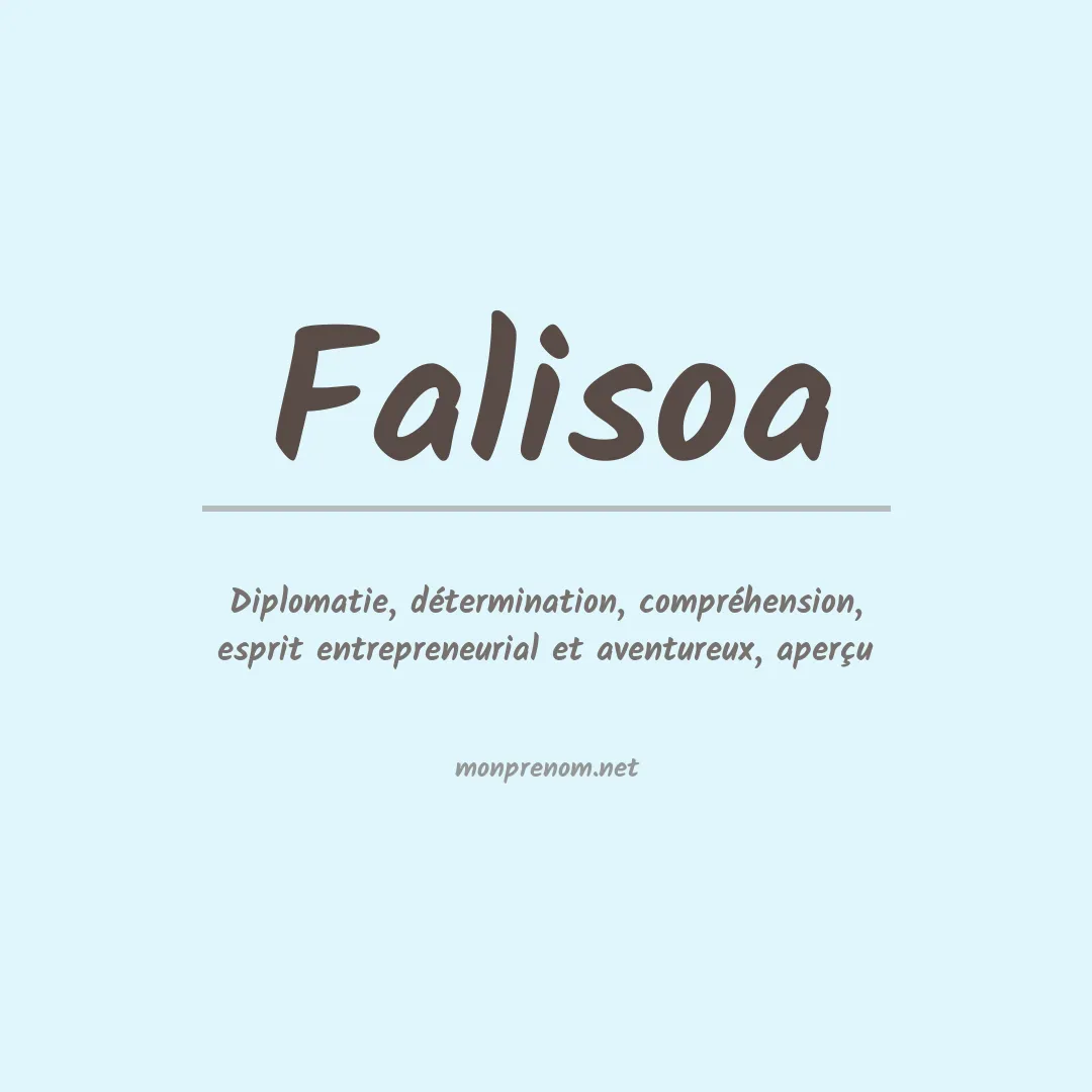 Signification du prénom Falisoa