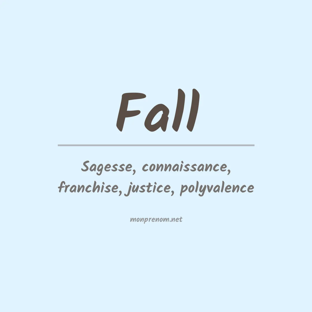 Prénom Fall